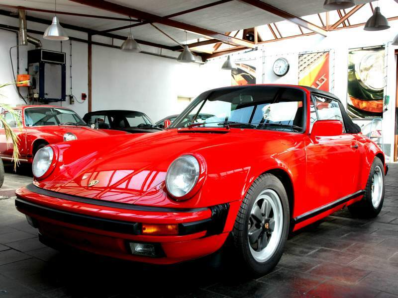 911 Carrera Cabriolét, Juni 1989, Indischrot/Leder Schwarz wenig Km, original, G50 Getriebe, letztes