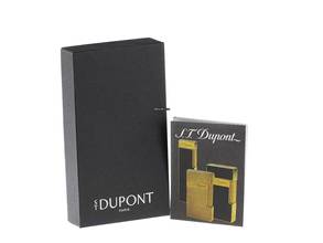 Thumbnail von S.T. Dupont Feuerzeug Biggy Monogram 1872 Black Gelbgold Ref.025079 Full Set </h1>