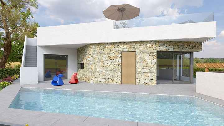 ***Luxusvillen mit 3 Schlafzimmern, wunderschönen Natursteinelementen, optionalem Keller und Privatpool***