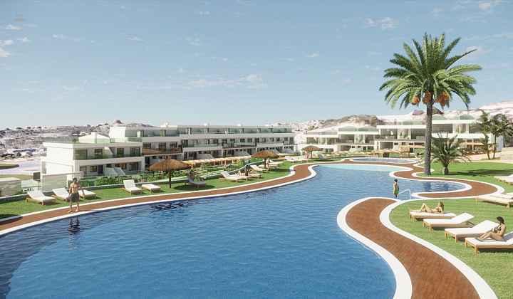 ***Elegante Maisonette-Wohnungen mit privatem Garten, Gemeinschaftspool und z. T. mit Meerblick, nur wenige Autominuten vom Strand von Benidorm***