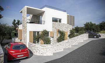 Thumbnail von Moderne Steinvilla mit schönem Meerblick in Jezera