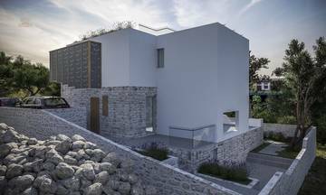 Thumbnail von Moderne Steinvilla mit schönem Meerblick in Jezera