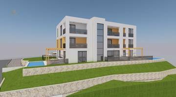 Thumbnail von Baugrundstück mit Baugenehmigung für ein Apartmenthaus mit Panorama-Meerblick