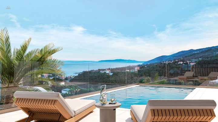 Baugrundstück mit Baugenehmigung für ein Apartmenthaus mit Panorama-Meerblick