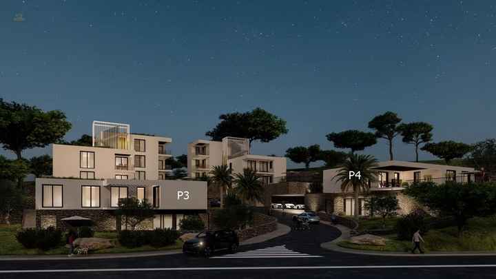 Moderne Luxusvillen mit Pool und Meerblick - im Areal