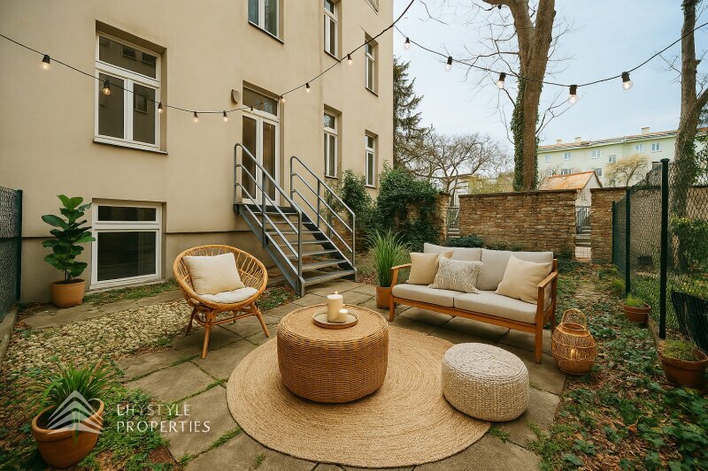 Helle 2-Zimmer Gartenwohnung mit bester Anbindung zum Stephansplatz