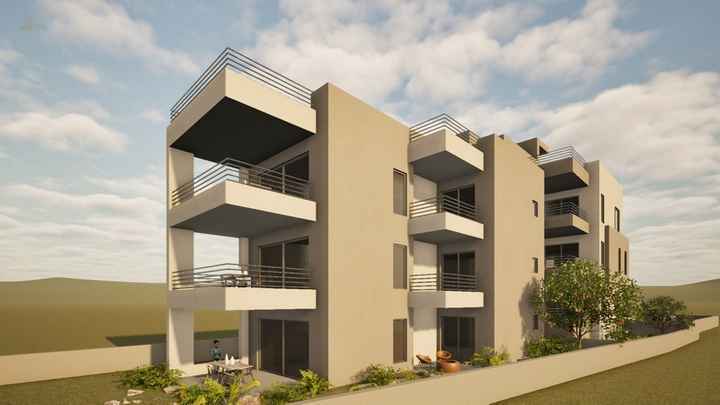 Moderne Neubauwohnungen nahe dem Meer