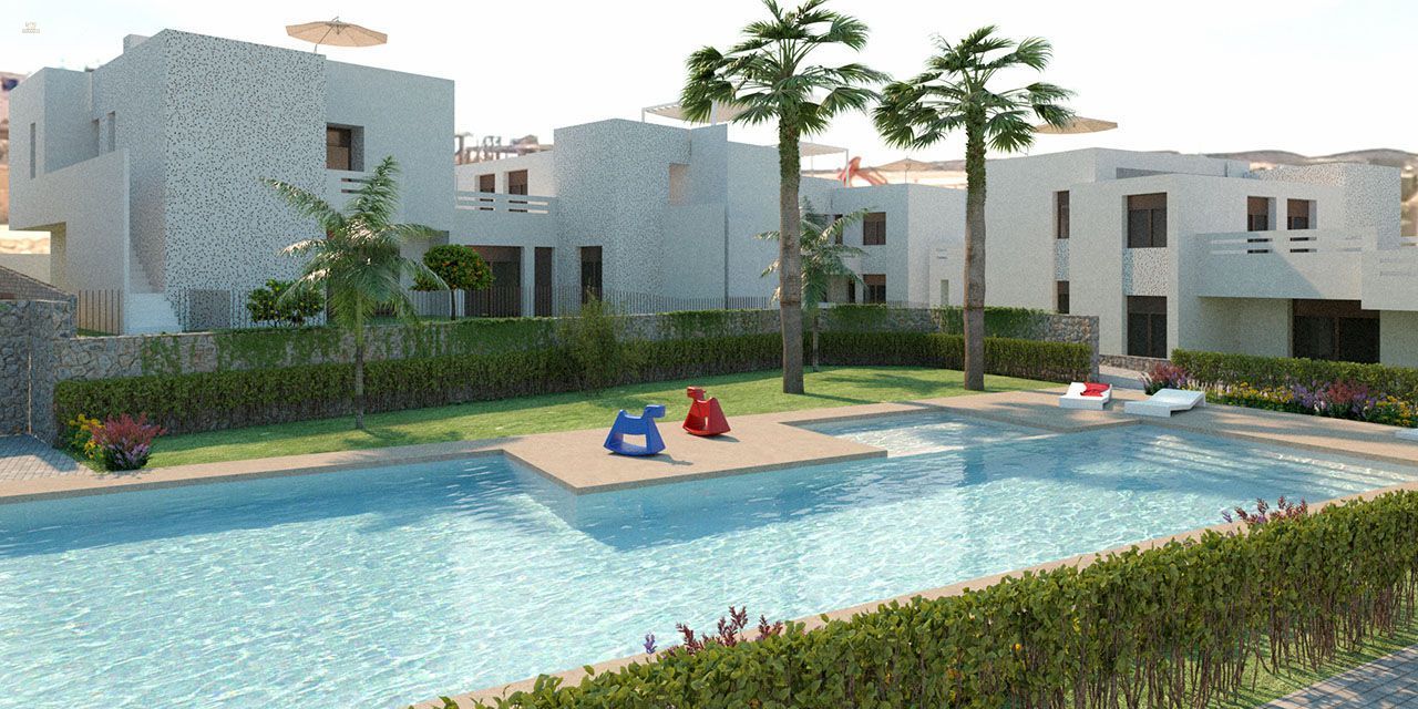 ***Hübsche Reihenhäuser mit privaten Dachterrassen und Gemeinschaftspool in sehr schöner Golfanlage***