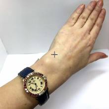Thumbnail von Cartier Quartz Gold-Plated Ladies Watch Large DIAMONDS RED RUBIES Ne </h1>