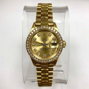  Rolex Lady-Datejust OYSTER PERPETUAL DATEJUST 18K Yellow Gold Ladies Watch DIAMO </h1> 