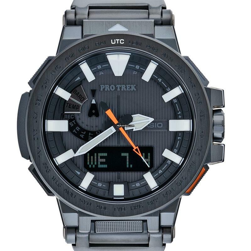 Casio Pro Trek PRX-8000YT-1JF - Pro Trek SOLAR Black Dial Stainless Steel Men's Watch </h1>