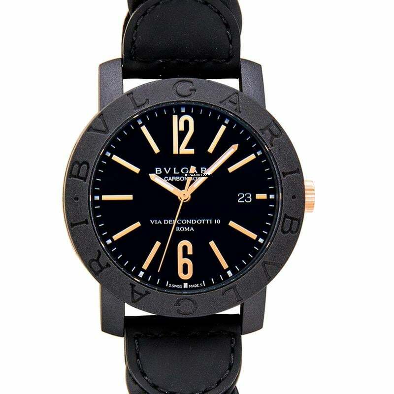 Bulgari 102632 - Automatic Black Dial Men's Watch </h1>