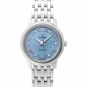  Omega De Ville Prestige 424.10.27.60.57.001 - De Ville Prestige Quartz 27.4 mm Blue Mother Of Pearl Dial Diamonds </h1> 