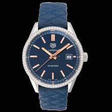 Thumbnail von TAG Heuer Carrera Lady WAR1114.FC6391 - Carrera Quartz Blue Dial with Diamonds Bezel Ladies Watch </h1>