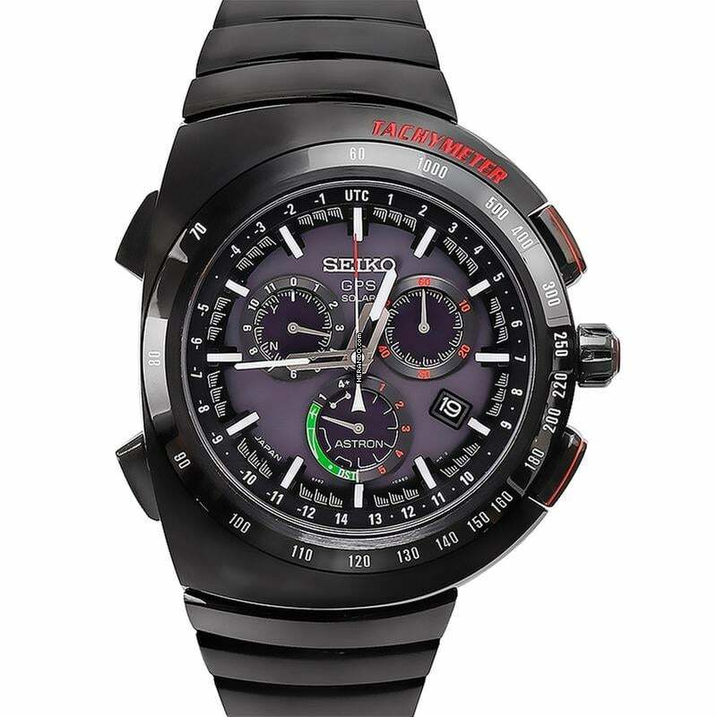 Seiko Astron GPS Solar SBXB121 - Astron Quartz Black Dial Ceramic Men's Watch </h1>