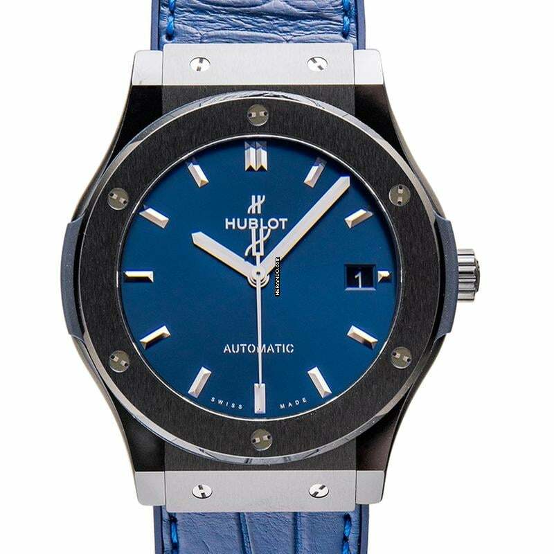 Hublot Classic Fusion Blue 511.CM.7170.LR - Classic Fusion Automatic Blue Dial Ceramic Men's Watch </h1>