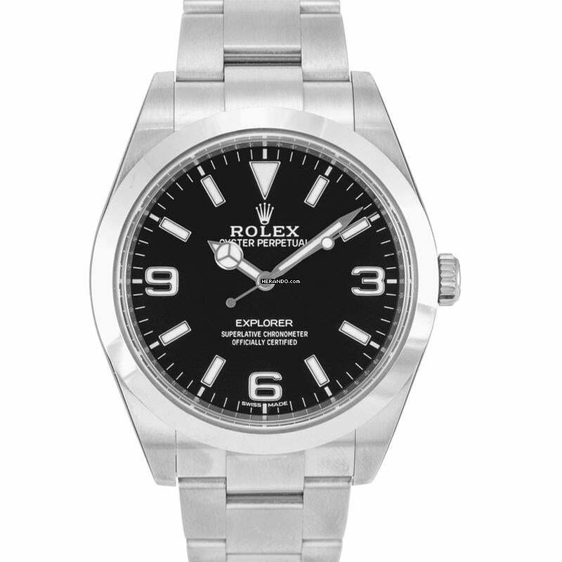 Rolex Explorer 214270 - Explorer Black Dial Stainless Steel Oyster Bracelet Automatic Men's Watch 214270B </h1>