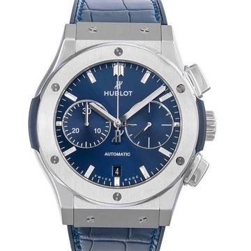  Hublot Classic Fusion Chronograph 521.NX.7170.LR - Classic Fusion Blue Chronograph Titanium Automatic Blue Dial Men's Watch </h1> 