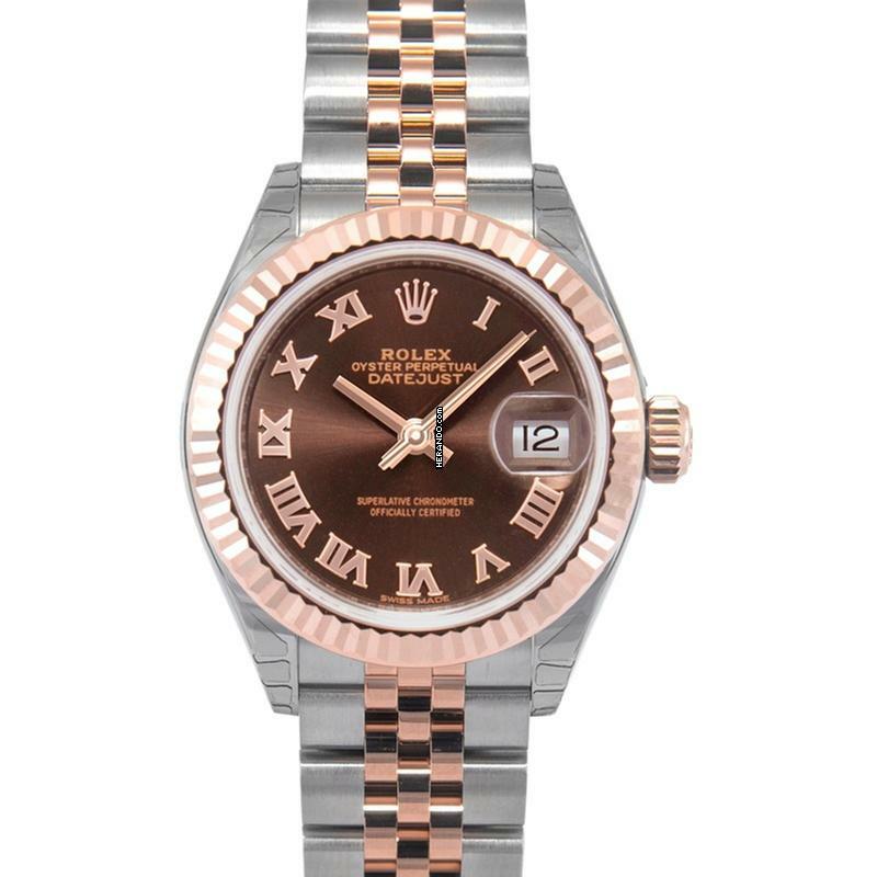 Rolex Lady-Datejust 279171 - Lady-Datejust 28 Rolesor Rose Fluted / Jubilee / Chocolate Roman </h1>