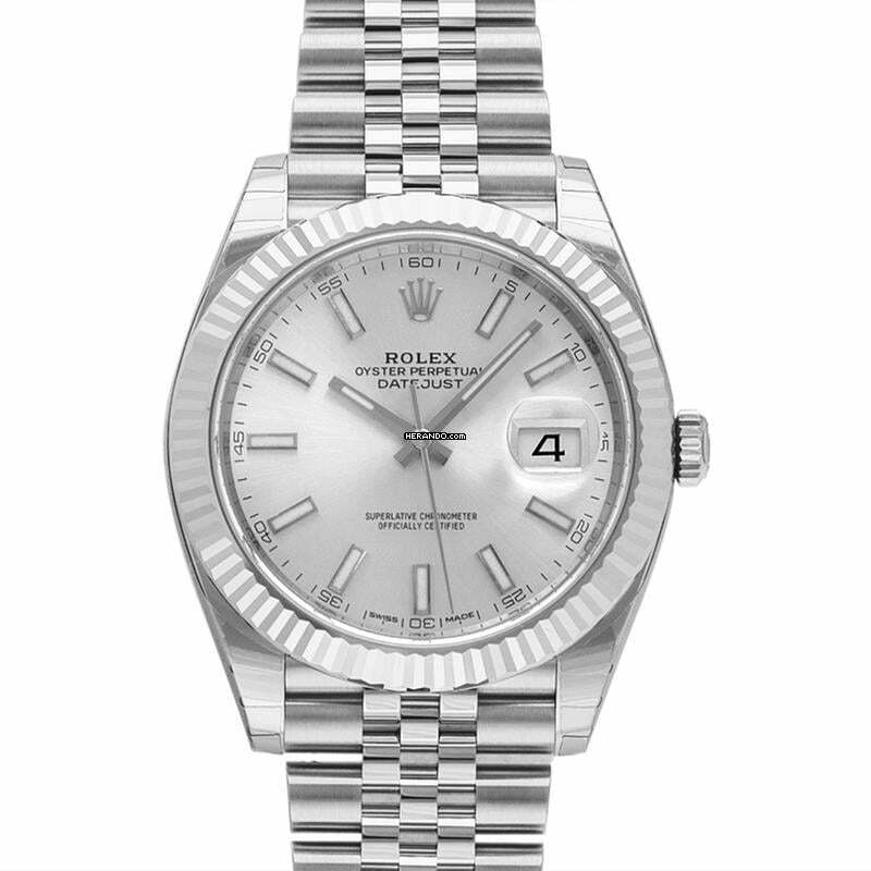 Rolex Datejust 41 126334 - Datejust 41 Stainless Steel Fluted / Jubilee / Silver </h1>