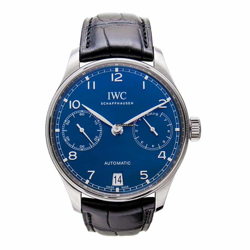 IWC Portugieser Automatik IW500710 - Portugieser Automatic Blue Dial Men's Watch </h1>
