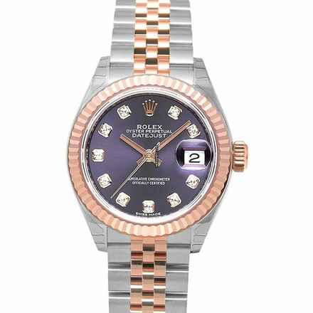  Rolex Lady-Datejust 279171 G - Lady-Datejust 28 Rolesor Rose Fluted / Jubilee / Aubergine Diamonds </h1> 
