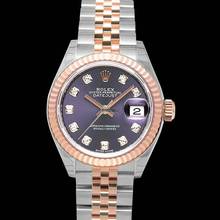 Thumbnail von Rolex Lady-Datejust 279171 G - Lady-Datejust 28 Rolesor Rose Fluted / Jubilee / Aubergine Diamonds </h1>