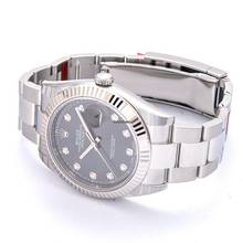 Thumbnail von Rolex Datejust 41 126334 - Datejust 41 Stainless Steel Fluted / Oyster / Dark Rhodium Diamond </h1>