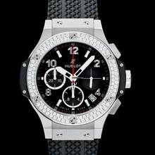 Thumbnail von Hublot Big Bang 41 mm 341.SX.130.RX.114 - Big Bang Steel Diamonds Automatic Black Dial Men's Watch </h1>
