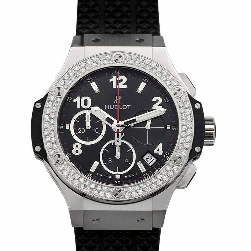 Hublot Big Bang 41 mm 341.SX.130.RX.114 - Big Bang Steel Diamonds Automatic Black Dial Men's Watch </h1>