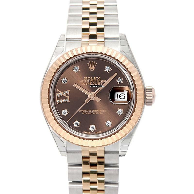 Rolex Lady-Datejust 279171 G - Lady Datejust Automatic Chocolate set with diamonds Dial Stainless Steel and Ev </h1>