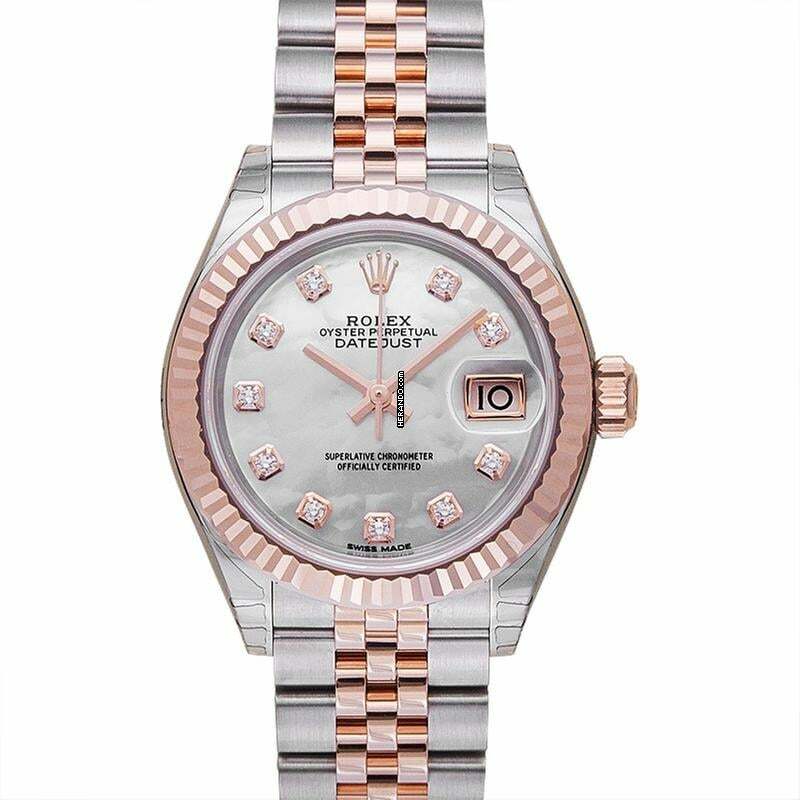 Rolex Lady-Datejust 279171 NG - Lady-Datejust 28 Rolesor Rose Fluted / Jubilee / MOP </h1>