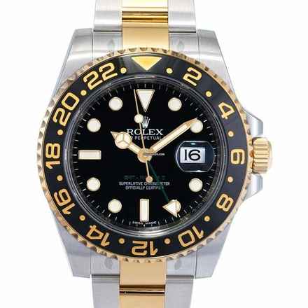  Rolex GMT-Master II 116713LN - GMT Master II Automatic Black Dial Stainless Steel and Yellow Gold Men's Watch </h1> 