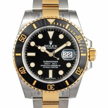  Rolex Submariner Date 116613 LN - Submariner 18K Yellow Gold Automatic Black Dial Men's Watch </h1> 