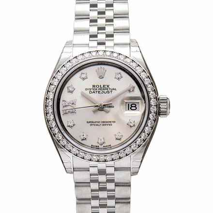  Rolex Lady-Datejust 279384RBR - Lady Datejust Automatic Silver set with diamonds Dial Stainless Steel and Whit </h1> 