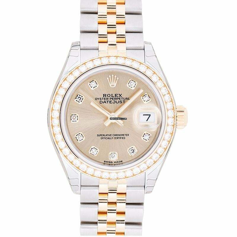 Rolex Lady-Datejust 279383RBR - Lady Datejust Automatic Champagne-colour set with diamonds Dial Stainless Stee </h1>