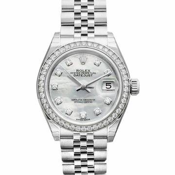  Rolex Lady-Datejust 279384RBR - Lady Datejust Automatic White Mother of Pearl Dial Stainless Steel and White G </h1> 