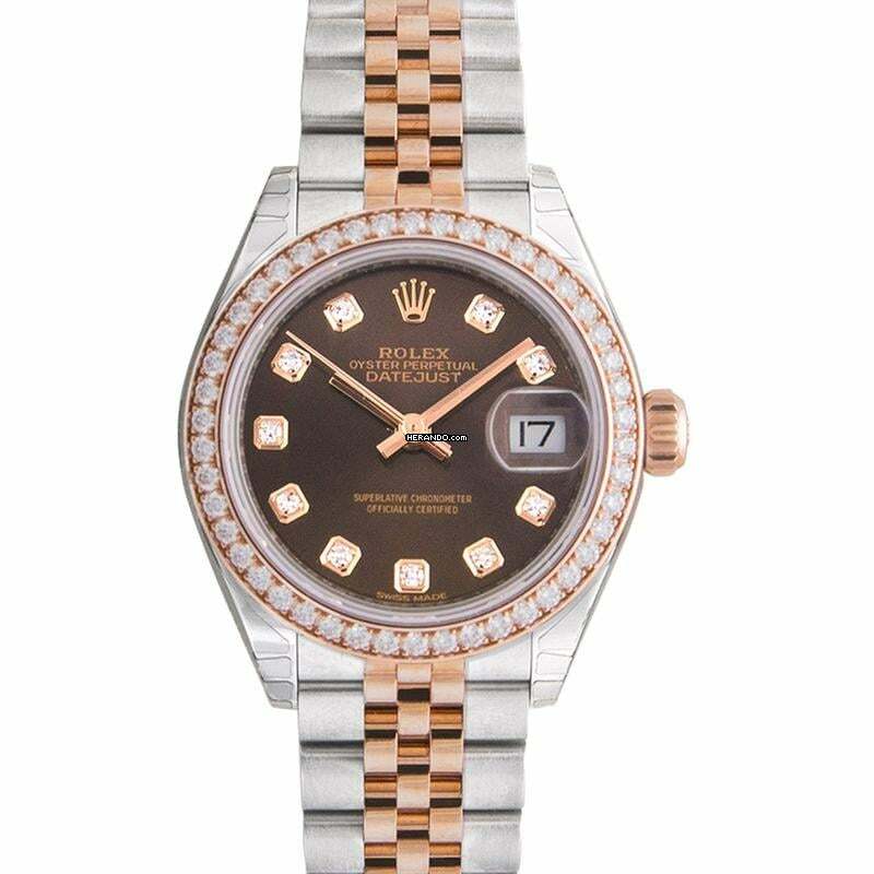 Rolex Lady-Datejust 279381RBR - Lady-Datejust 28 Automatic Chocolate Dial Diamond Jubile Watch </h1>