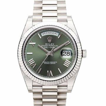  Rolex Day-Date 40 228239 - Day Date Automatic Green Dial 18k White Gold Men's Watch </h1> 