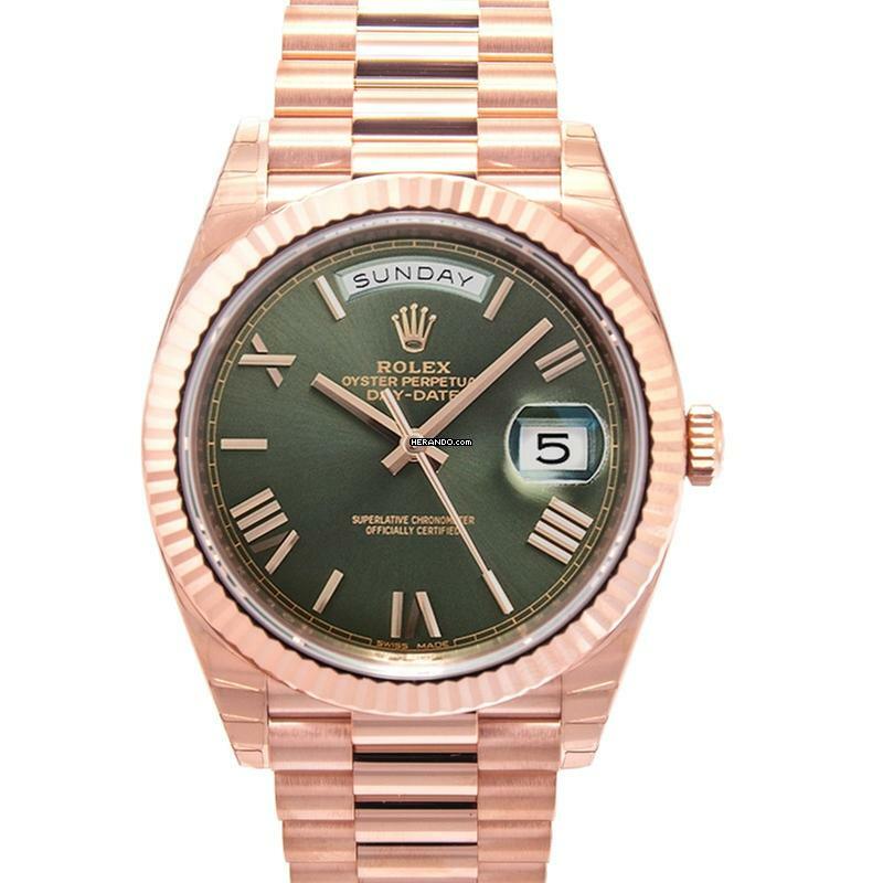 Rolex Day-Date 40 228235 - Day-Date 40 Everose / Olive Roman </h1>