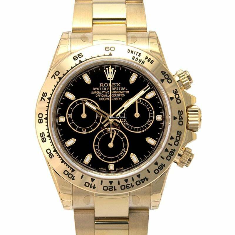 Rolex Daytona 116508 - Cosmograph Daytona Automatic Black Dial 18k Yellow Gold Men's Watch </h1>