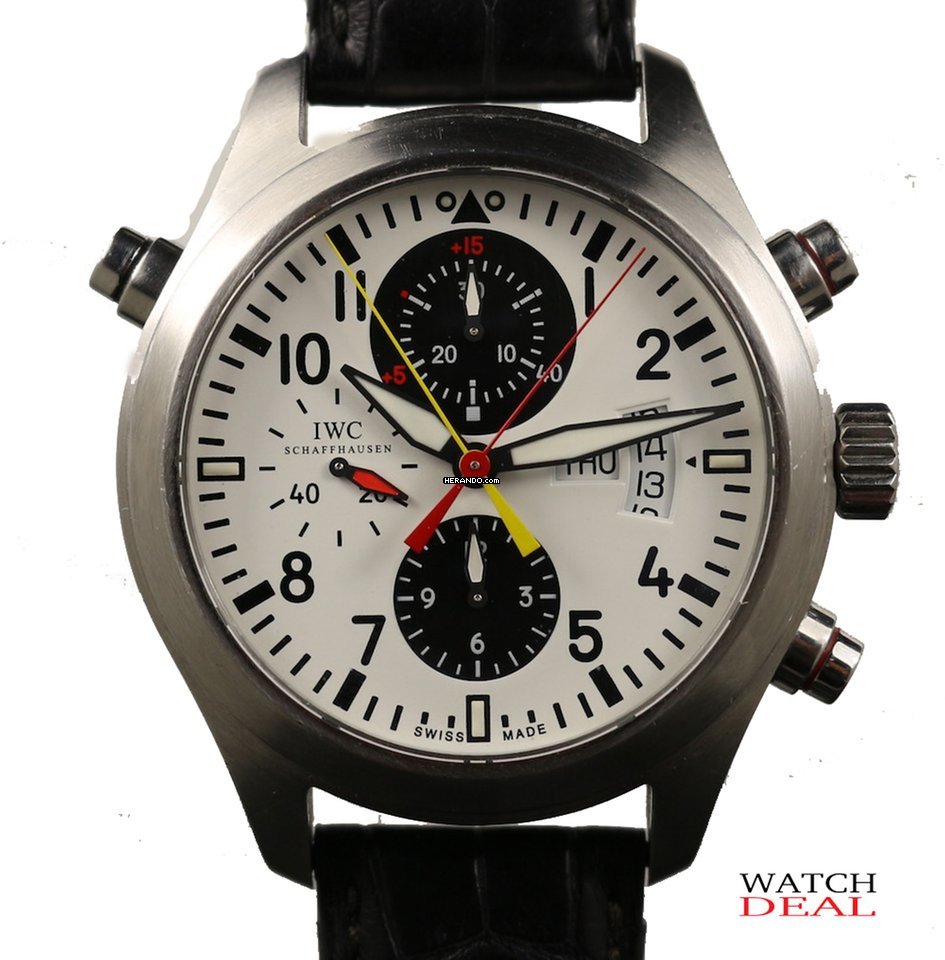IWC Pilot Double Chronograph limited Edition DFB , komplett.