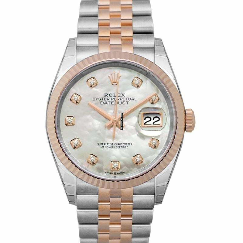 Rolex Datejust 36 126231-0021 - Datejust 36 Stainless Steel / Everose / Fluted / MOP Diamond / Jubilee </h1>