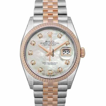  Rolex Datejust 36 126231-0021 - Datejust 36 Stainless Steel / Everose / Fluted / MOP Diamond / Jubilee </h1> 
