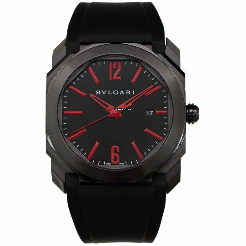 Bulgari Octo 102738 - Octo Automatic Black Dial Men's Watch </h1>