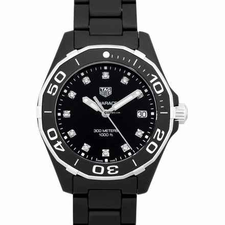  TAG Heuer Aquaracer Lady WAY1397.BH0743 - Aquaracer Quartz Black Dial with Diamonds Ladies Watch </h1> 