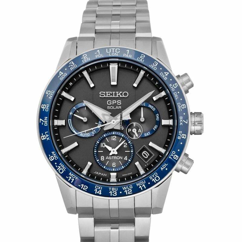 Seiko Astron GPS Solar SBXC001 - Astron Eco-Drive Black Dial Titanium Men's Watch </h1>