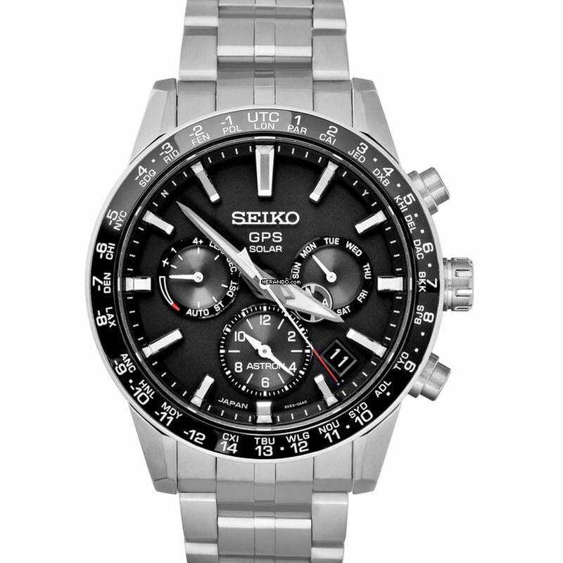 Seiko Astron GPS Solar SBXC003 - Astron Eco-Drive Black Dial Titanium Men's Watch </h1>