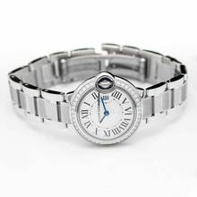 Thumbnail von Cartier Ballon Bleu 28mm W4BB0015 - Ballon Bleu de Cartier 28 mm Quartz White Dial Stainless Steel Ladies Watch </h1>