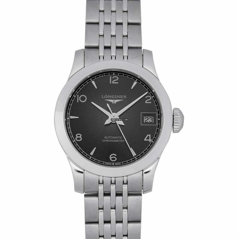 Longines Record L23204566 - Record Automatic Black Dial Stainless Steel Ladies Watch </h1>
